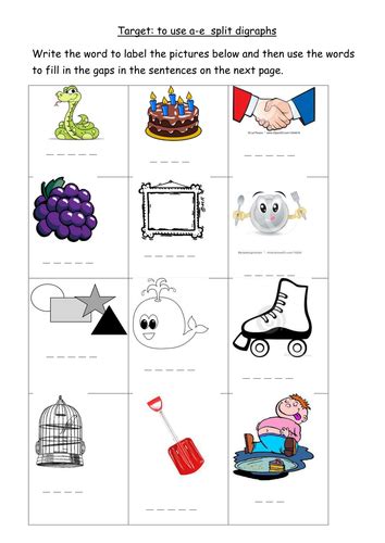 split digraph a-e words|ae split digraph worksheets and games .